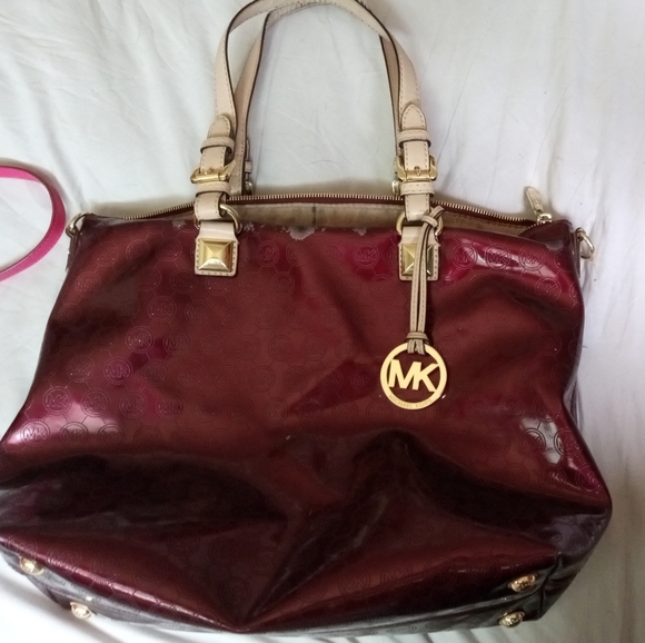 Michael kors purse Burgundy large size - Picture 1 of 5